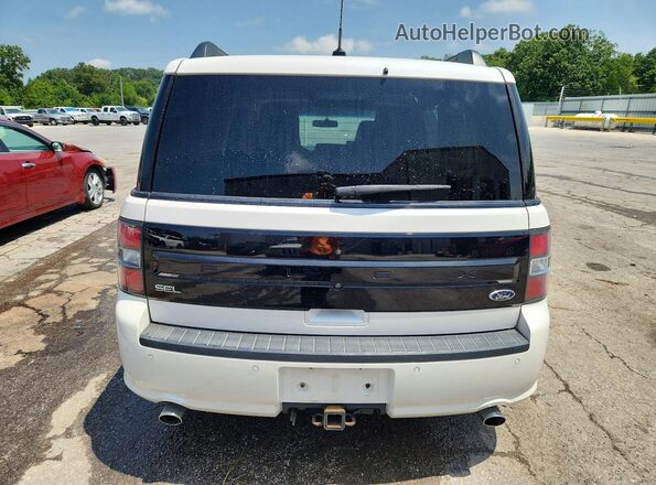 2FMGK5C85KBA34424 2019 FORD FLEX White Вид ззаду