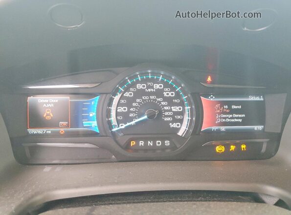 2FMGK5C86JBA00667 2018 FORD FLEX Blue Widok zestawu wskaźników