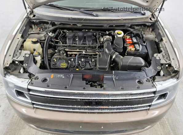 2FMGK5C86KBA30723 2019 FORD FLEX Tan ძრავის განყოფილების ხედი