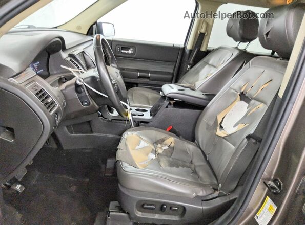 2FMGK5C86KBA30723 2019 FORD FLEX Tan წინა სალონის ხედი