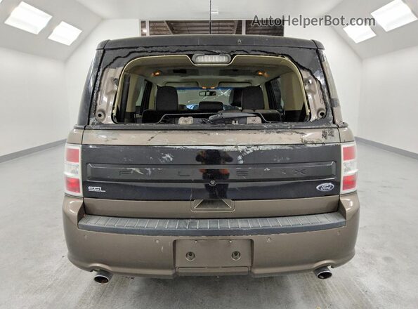 2FMGK5C86KBA30723 2019 FORD FLEX Tan უკანა ხედი