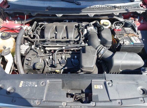 2FMGK5C87GBA24274 2016 FORD FLEX Red Вид ззаду