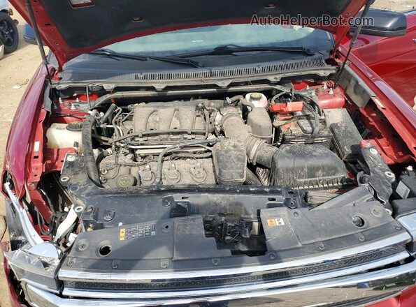2FMGK5C87JBA18689 2018 FORD FLEX Red ძრავის განყოფილების ხედი