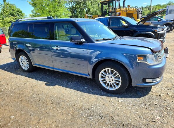 2FMGK5C88KBA00476 2019 FORD FLEX Blue Przód prawy