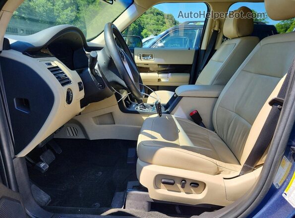 2FMGK5C88KBA00476 2019 FORD FLEX Blue Widok wnętrza z przodu