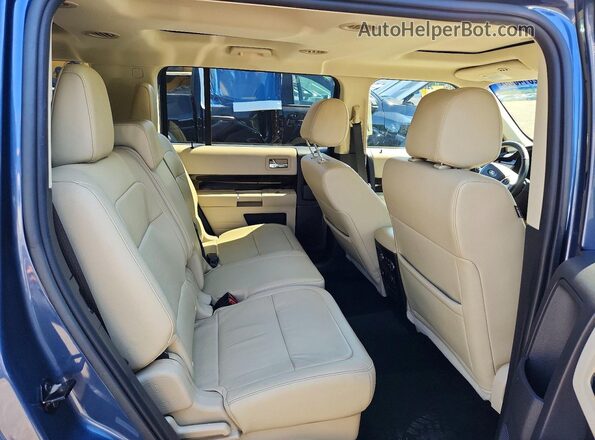 2FMGK5C88KBA00476 2019 FORD FLEX Blue Widok wnętrza z tyłu