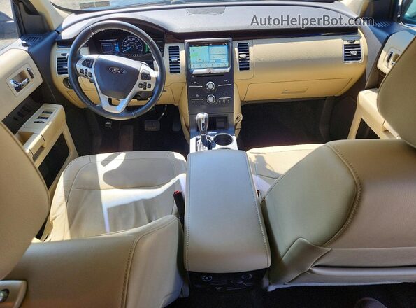 2FMGK5C88KBA00476 2019 FORD FLEX Blue Widok deski rozdzielczej