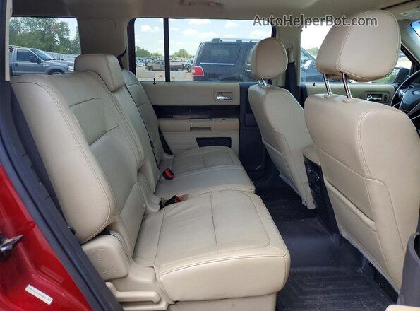 2FMGK5C89KBA33034 2019 FORD FLEX Red უკანა სალონის ხედი