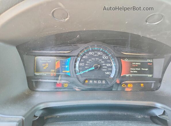 2FMGK5C8XHBA10404 2017 FORD FLEX Серебряный Вид щитка приборов