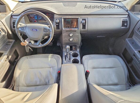 2FMGK5C8XJBA19738 2018 FORD FLEX Silver Вид панелі приладів
