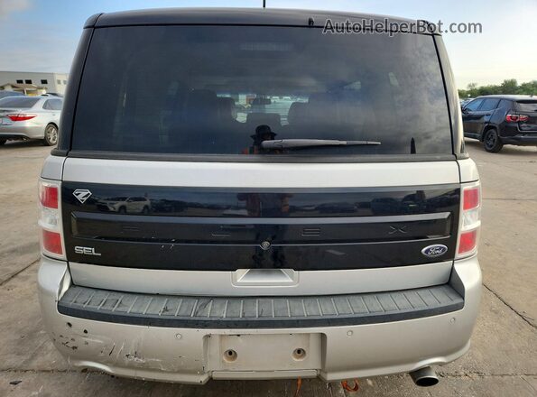 2FMGK5C8XJBA19738 2018 FORD FLEX Silver Вид ззаду