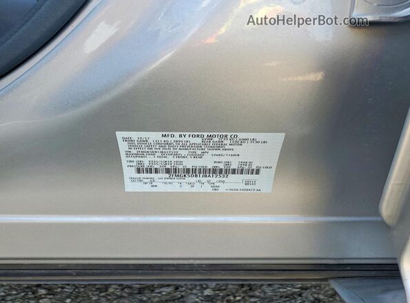 2FMGK5D81JBA12532 2018 FORD FLEX Silver Панорамний вид салону 360°