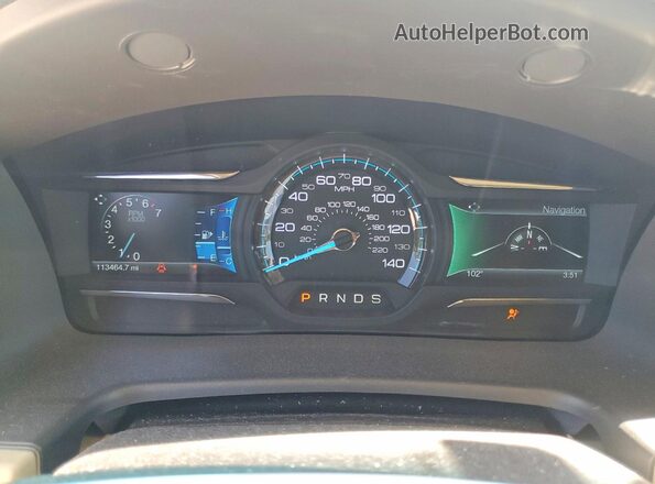 2FMGK5D81KBA31891 2019 FORD FLEX White ხელსაწყოთა პანელის ხედი
