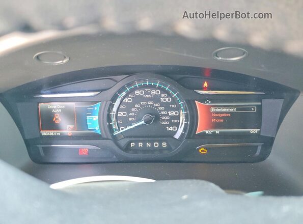 2FMGK5D83KBA08385 2019 FORD FLEX Charcoal Vista del cuadro de instrumentos