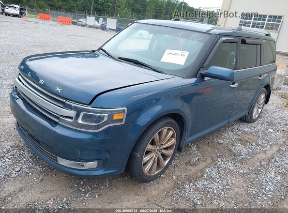 2FMGK5D86GBA10459 2016 FORD FLEX Blue Առջևի ձախ երեք քառորդ տեսարան
