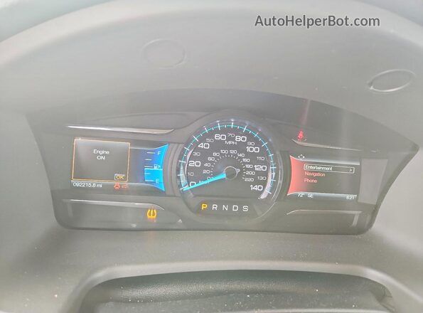 2FMGK5D87JBA08808 2018 FORD FLEX Blue ხელსაწყოთა პანელის ხედი