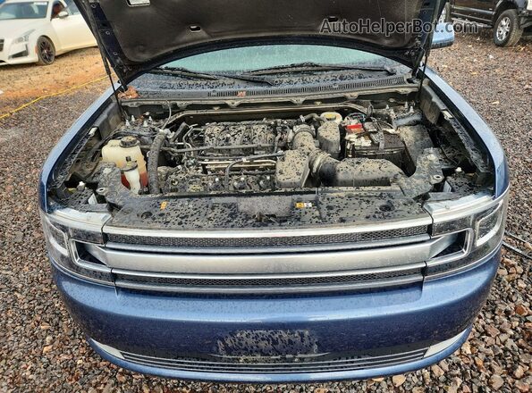 2FMGK5D87JBA08808 2018 FORD FLEX Blue ძრავის განყოფილების ხედი