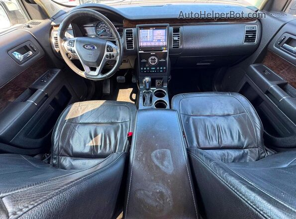 2FMGK5D88KBA22590 2019 FORD FLEX White Հետևի նստատեղերի տեսք