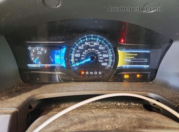2FMHK6C81GBA13362 2016 FORD FLEX Красный Вид щитка приборов