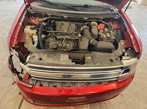 2FMHK6C81GBA13362 2016 FORD FLEX Красный Вид подкапотного пространства