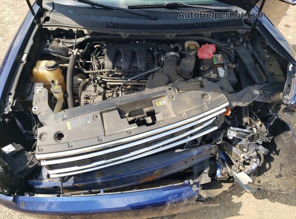 2FMHK6C84GBA04350 2016 FORD FLEX Blue Вид підкапотного простору