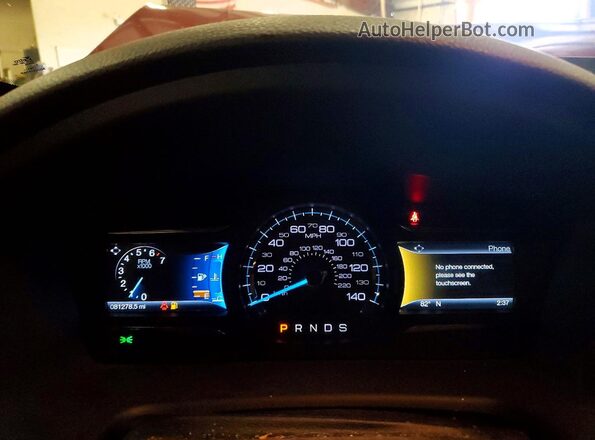 2FMHK6C84KBA36711 2019 FORD FLEX Red Вид щитка приладів