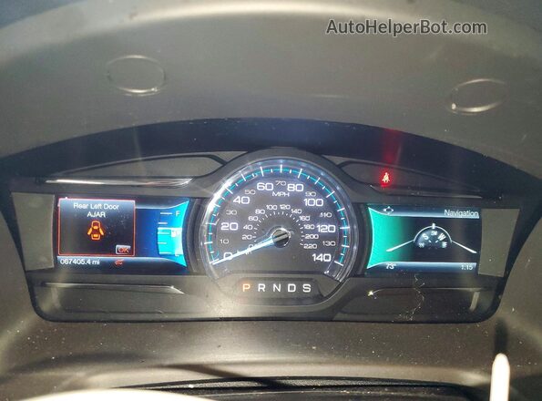 2FMHK6C85KBA17973 2019 FORD FLEX White Vista del cuadro de instrumentos