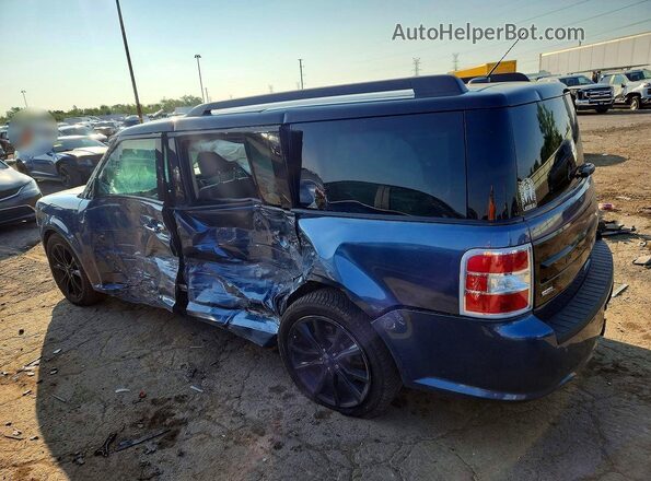 2FMHK6C86KBA21725 2019 FORD FLEX Blue Հետևի ձախ
