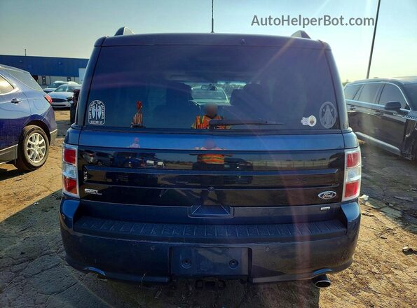 2FMHK6C86KBA21725 2019 FORD FLEX Blue Հետևի տեսք