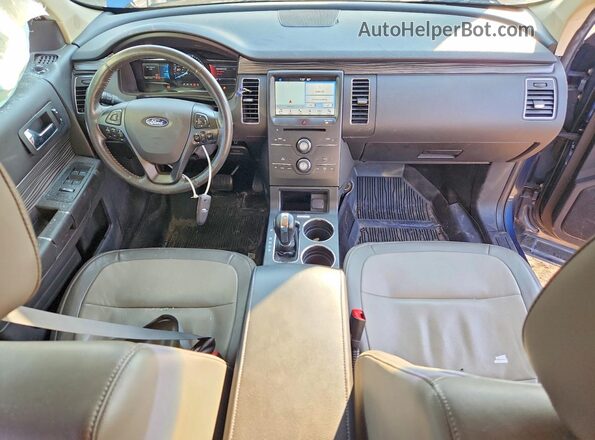 2FMHK6C86KBA21725 2019 FORD FLEX Blue Առջևի վահանակի տեսք
