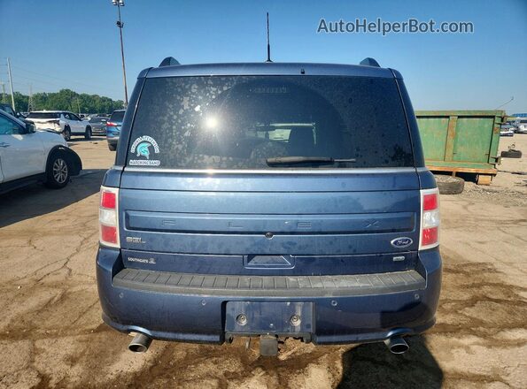 2FMHK6C87KBA37612 2019 FORD FLEX Blue Widok z tyłu