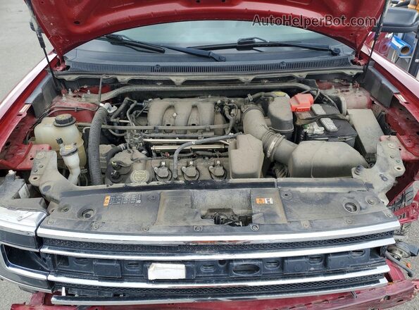 2FMHK6C8XKBA27768 2019 FORD FLEX Red Vista del compartimento del motor