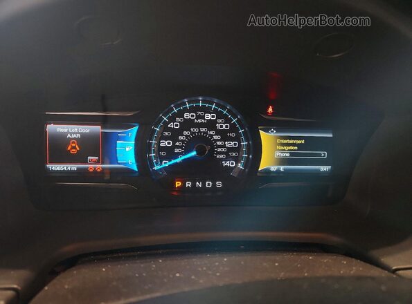 2FMHK6D80JBA14539 2018 FORD FLEX Black Widok zestawu wskaźników