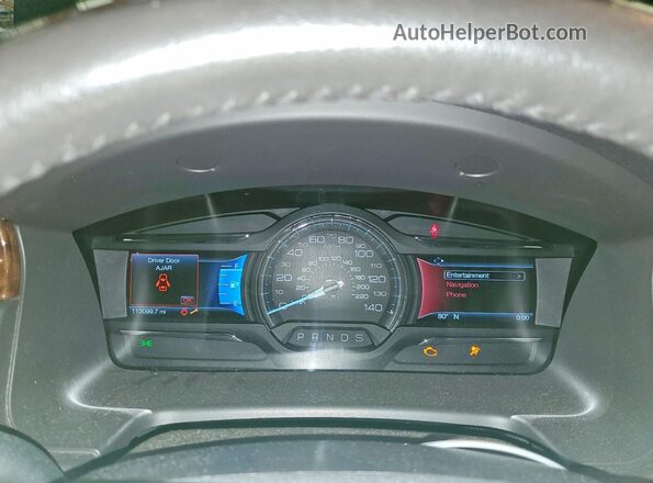 2FMHK6D82GBA01381 2016 FORD FLEX Blue Вид щитка приладів