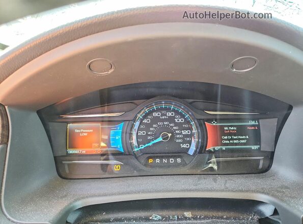 2FMHK6D83KBA06193 2019 FORD FLEX Silver Widok zestawu wskaźników