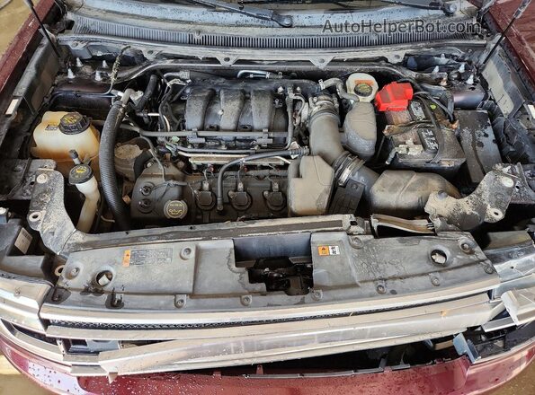 2FMHK6D84HBA01139 2017 FORD FLEX Maroon ძრავის განყოფილების ხედი