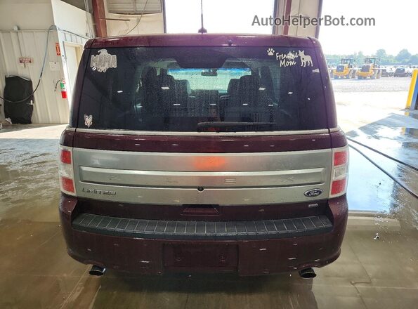 2FMHK6D84HBA01139 2017 FORD FLEX Maroon უკანა ხედი