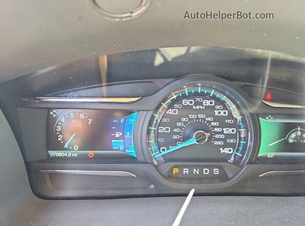 2FMHK6DT1KBA23403 2019 FORD FLEX White Instrument cluster view