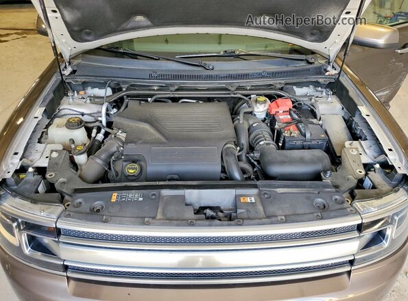2FMHK6DT2KBA13494 2019 FORD FLEX Brown Vista del compartimento del motor