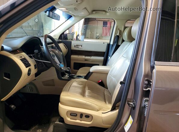 2FMHK6DT2KBA13494 2019 FORD FLEX Brown Vista interior delantera