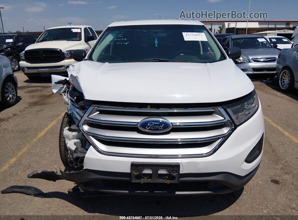 2FMPK3G91JBB73262 2018 FORD EDGE White Widok zestawu wskaźników