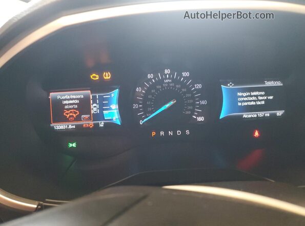 2FMPK3G94MBA26308 2021 FORD EDGE Silver Вид щитка приладів