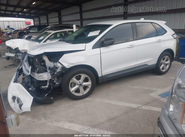 2FMPK3G96JBB77663 2018 FORD EDGE White წინა მარცხენა ხედი სამი მეოთხედიდან