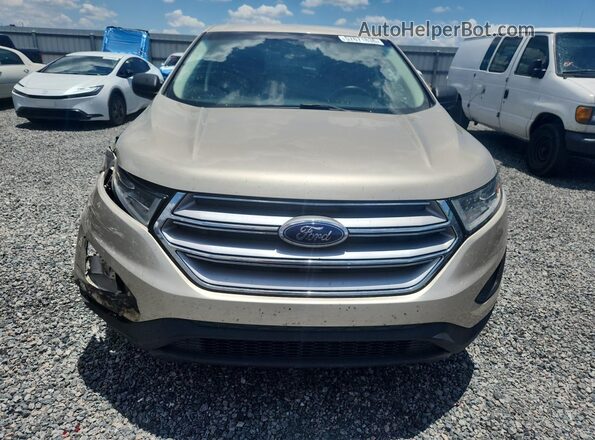 2FMPK3G98JBB93542 2018 FORD EDGE Gold Front view