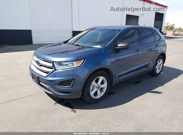 2FMPK3G99JBB45483 2018 FORD EDGE Blue Առջևի ձախ երեք քառորդ տեսարան