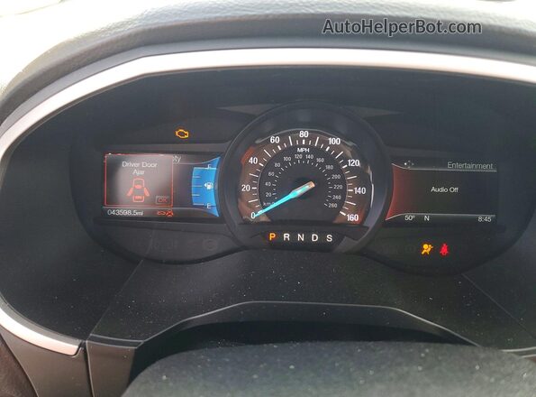 2FMPK3J86HBC52078 2017 FORD EDGE Beige Вид щитка приладів