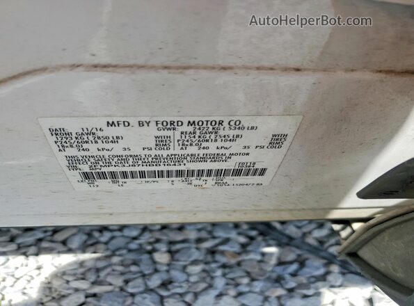 2FMPK3J87HBB16431 2017 FORD EDGE White VIN կոդի պիտակի տեսք