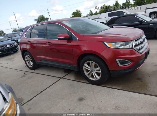 2FMPK3J89GBC20823 2016 FORD EDGE Red Widok wnętrza z tyłu