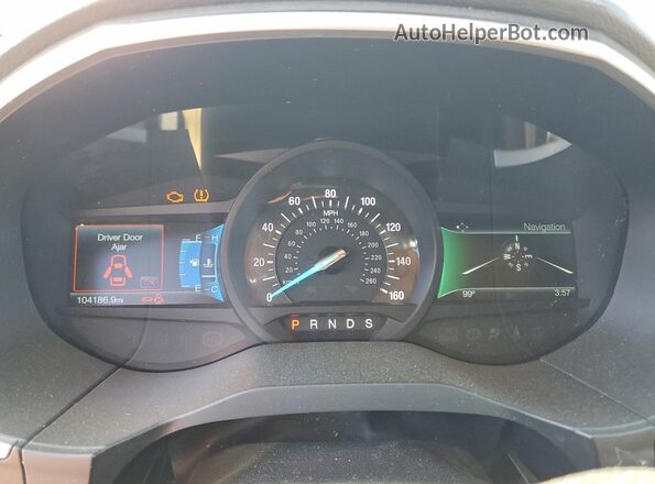 2FMPK3J90HBB27926 2017 FORD EDGE White Instrument cluster view