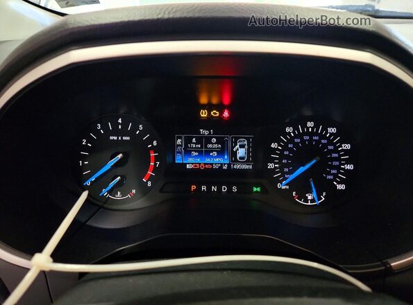2FMPK3J90KBC68468 2019 FORD EDGE Silver Instrument cluster view